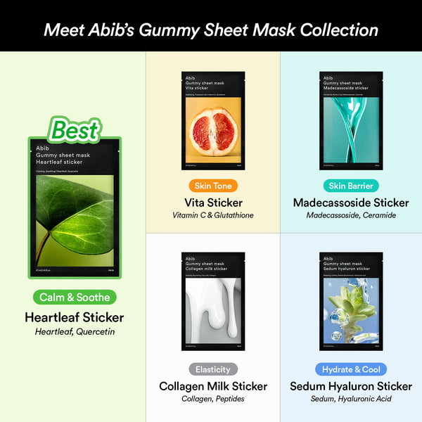 Abib Gummy Sheet Mask Collagen Milk Sticker 香口膠牛奶膠原蛋白保濕面膜 10片 細節圖 4