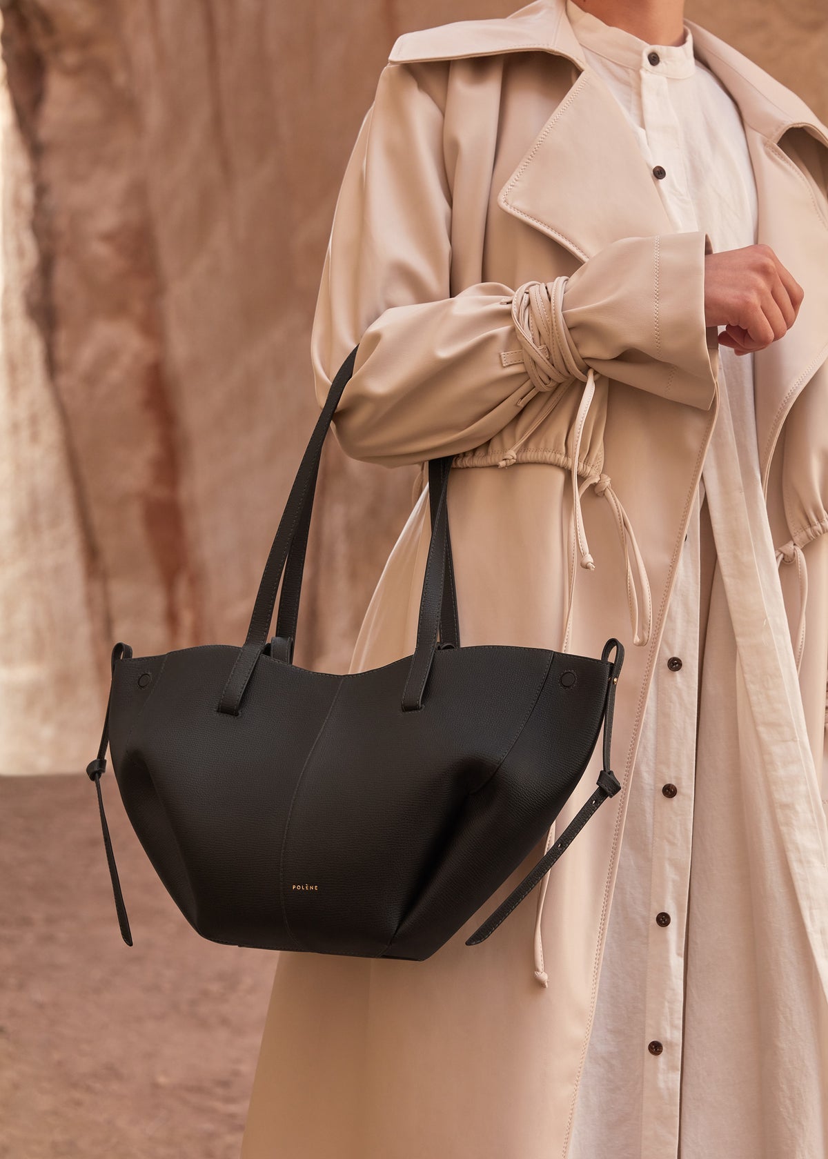 Polène Cyme Mini - Textured Black