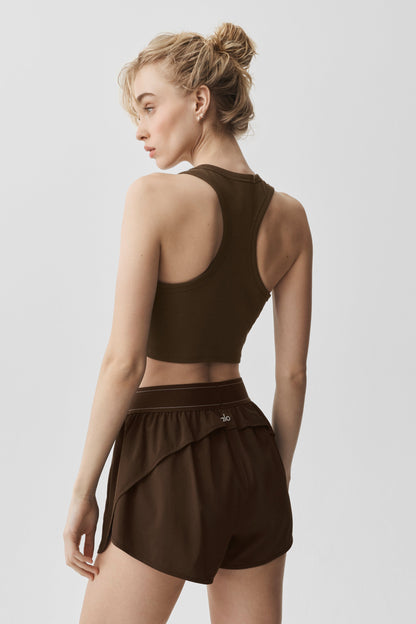 Alo Yoga Aspire Tank Espresso/White official image 3