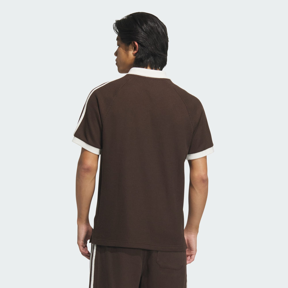 [韓國限定] Adidas - Waffle Short Sleeve Polo Shirt Dark Brown 復古啡色短袖