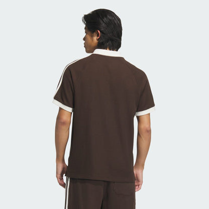 [韓國限定] Adidas - Waffle Short Sleeve Polo Shirt Dark Brown 復古啡色短袖