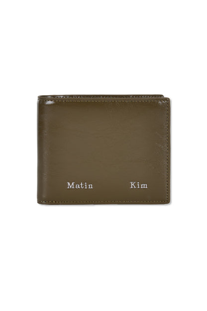 Matin Kim Steel Logo Business Wallet in Khaki 卡其色 長夾 韓國代購 香港