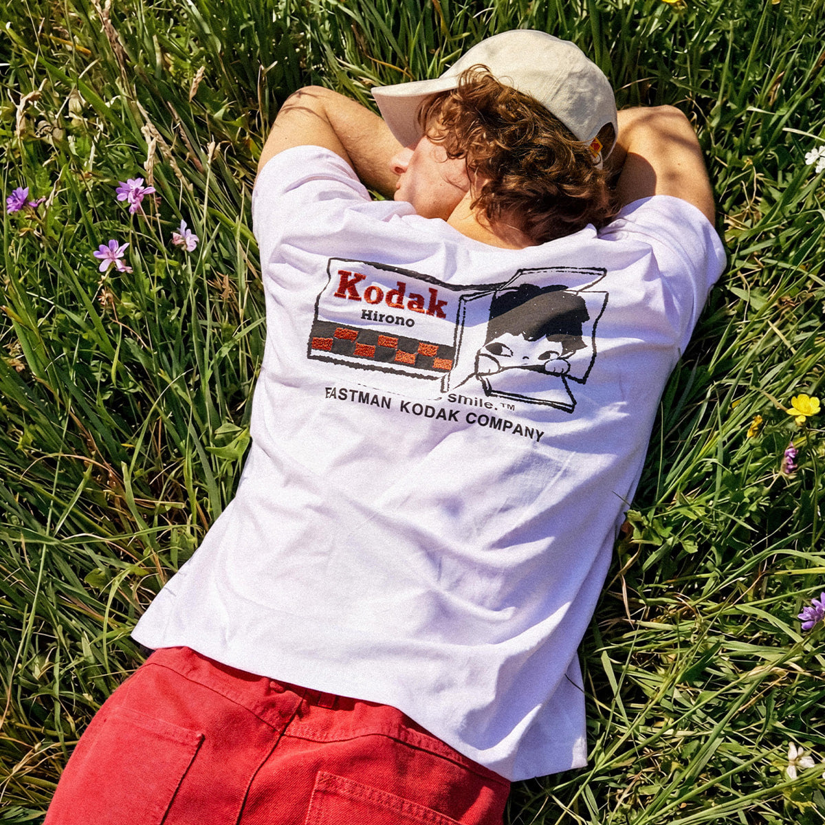 KODAK Hirono Pigment Washing Graphic Short Sleeve T-Shirt White main image