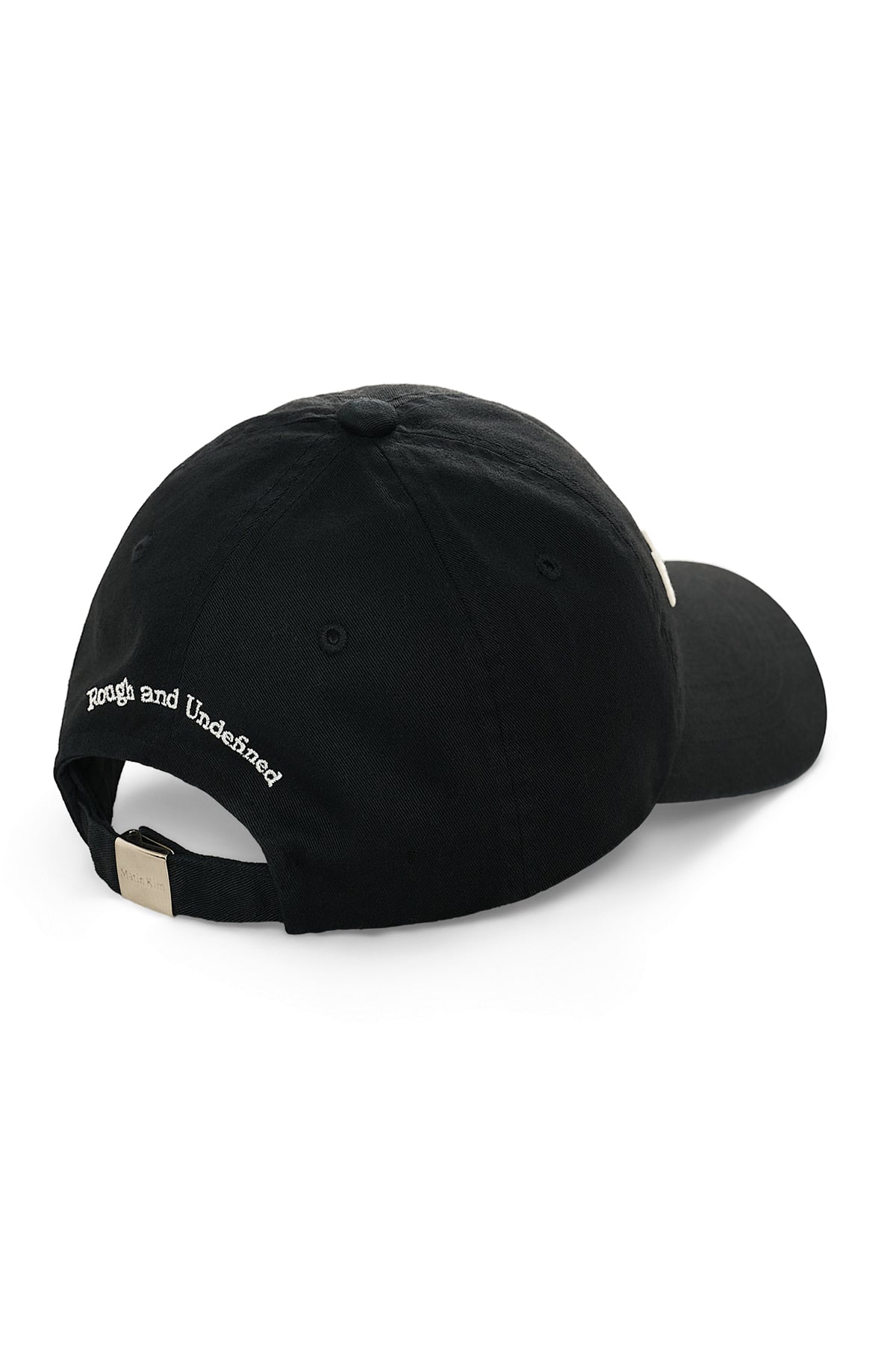 Matin Kim Applique Felt Logo Ball Cap in Black 黑色 細節圖 3