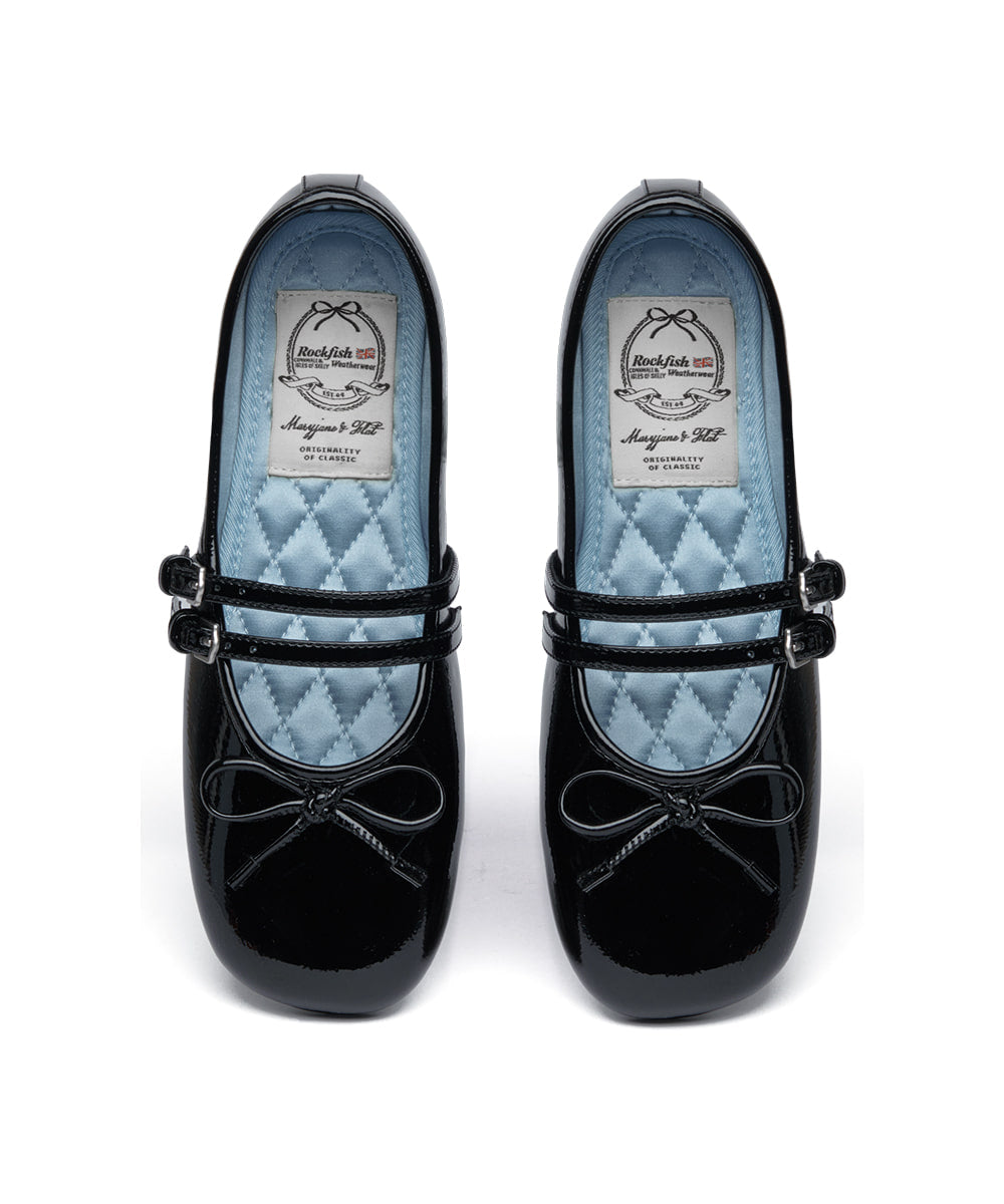 Rockfish Enamel Maryjanes 絲帶細節
