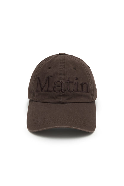 Matin Kim Matin Logo Washed Ball Cap in Brown 啡色 棒球帽 韓國代購 香港