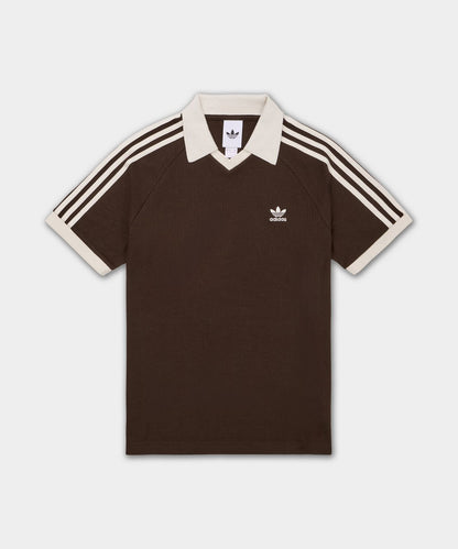 Adidas Waffle Short Sleeve Polo Shirt Dark Brown KB5462 official image 1