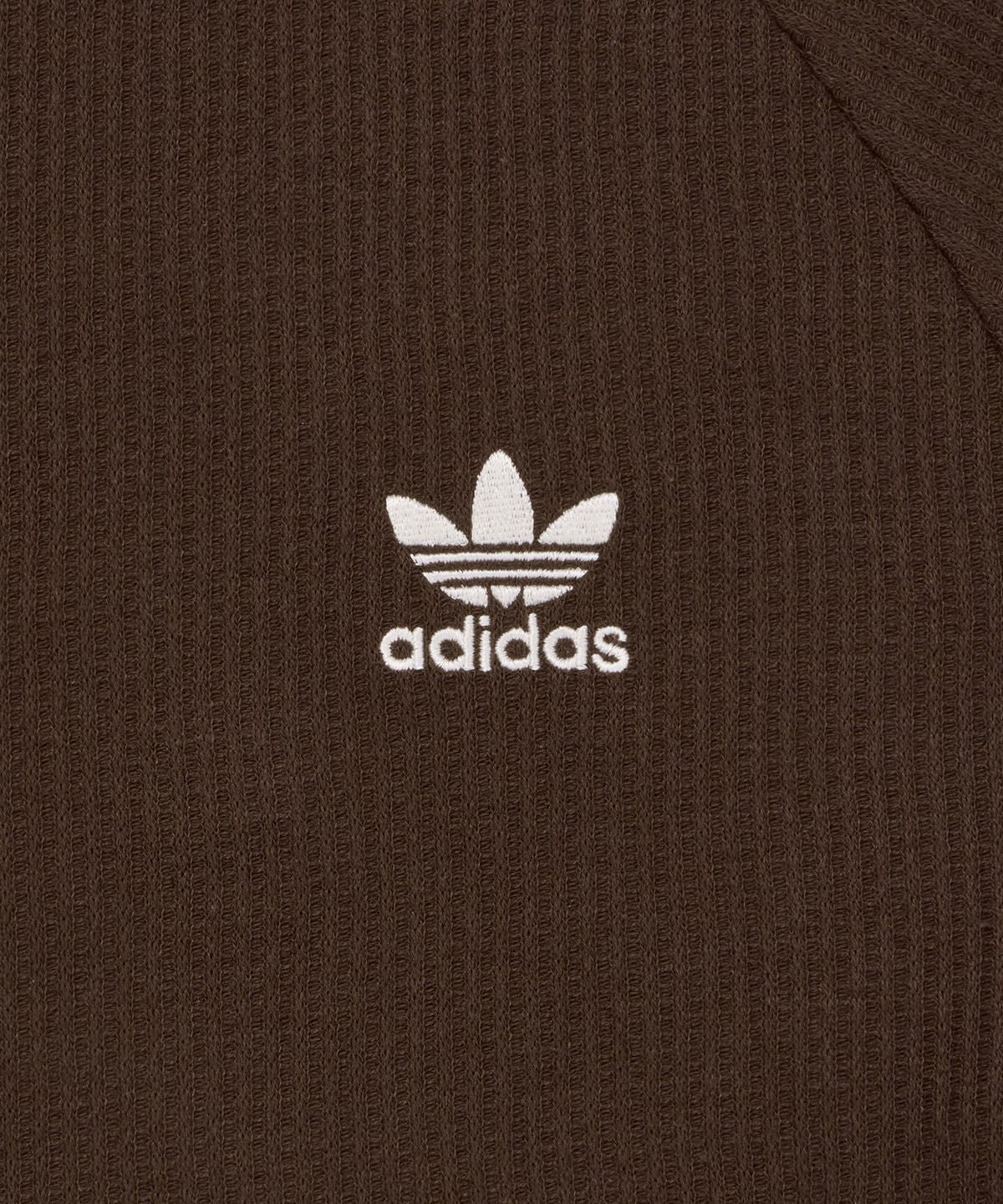 Adidas Waffle Short Sleeve Polo Shirt Dark Brown KB5462 official image 4