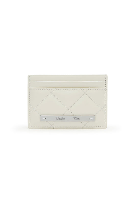 Matin Kim Puff Quilt Card Wallet in Ivory 象牙白 卡片銀包 韓國代購 香港