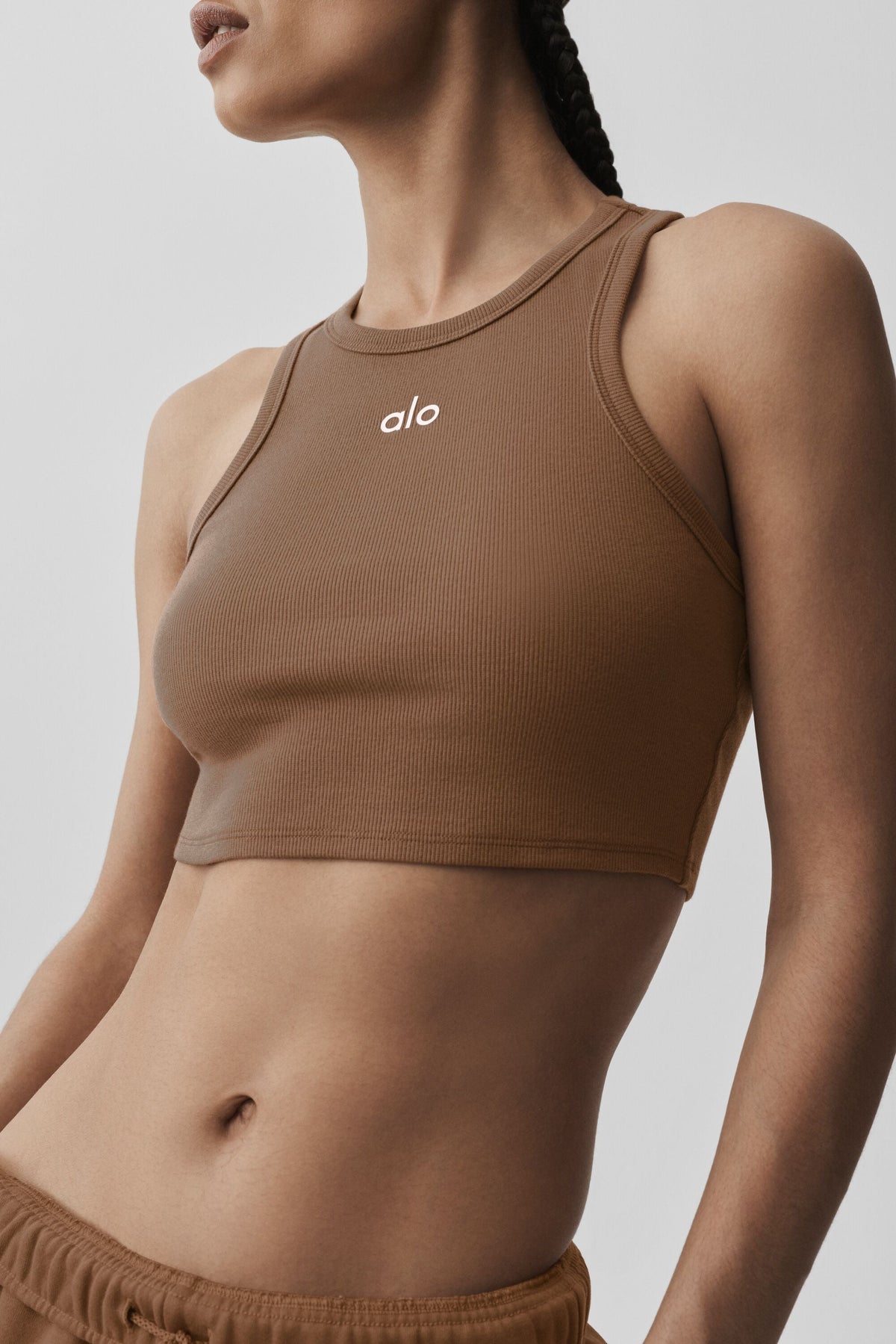 Alo Yoga Aspire Tank Sun Kissed Brown/White official image 4