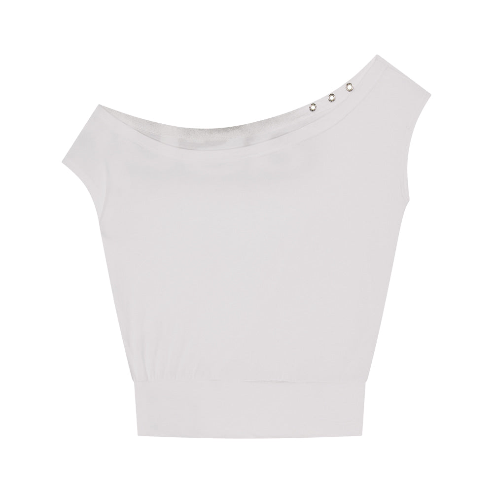AS YOU ARE Dolman Loose Crop T-Shirts White main image 5