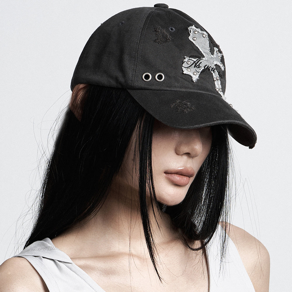 AS YOU ARE Vintage Cross Ball Cap Charcoal main image 5