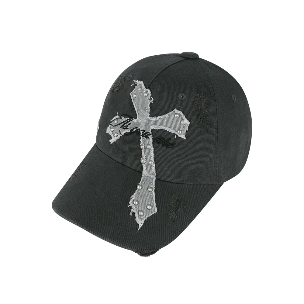 AS YOU ARE Vintage Cross Ball Cap Charcoal main image 6