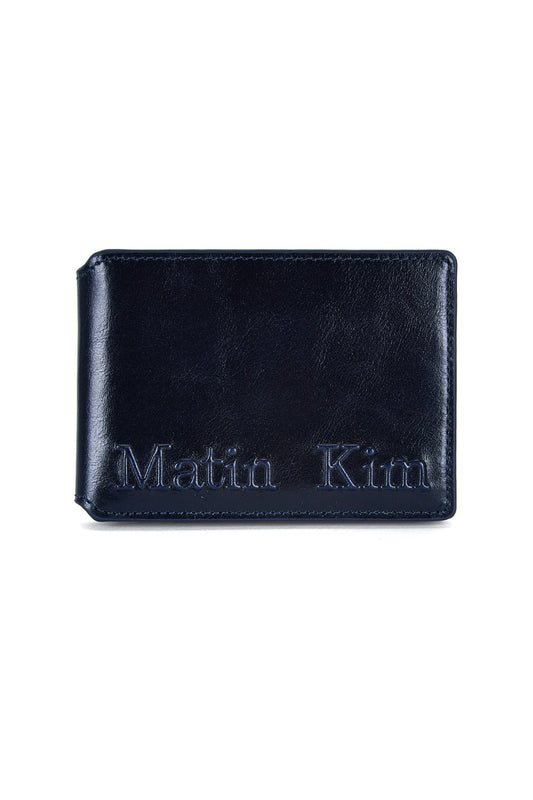 Matin Kim Embossed Logo Business Wallet in Navy 海軍藍 長夾 韓國代購 香港