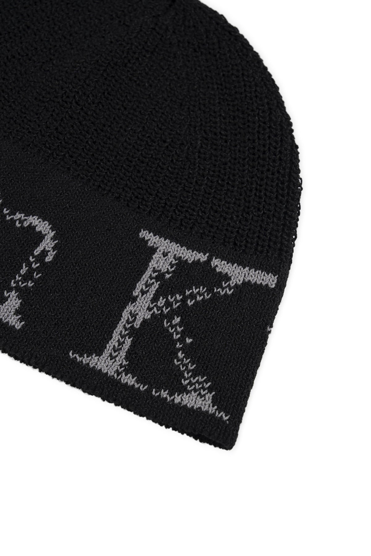 Matin Kim Cracked Logo Light Bucket Beanie in Black 黑色 細節圖 3