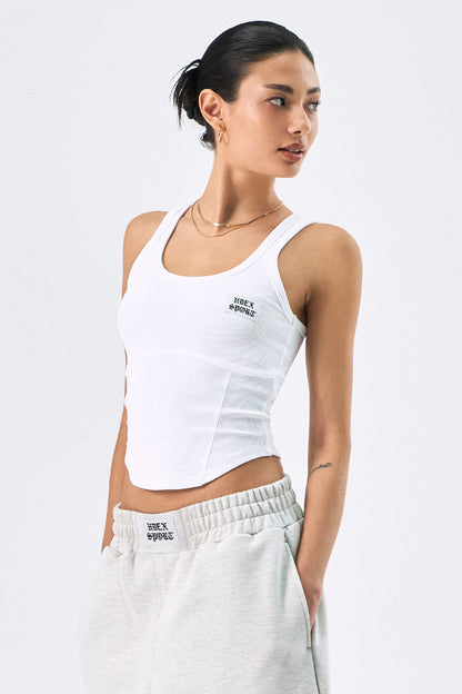 HDEX Cover Stitch Tank Top White - Product