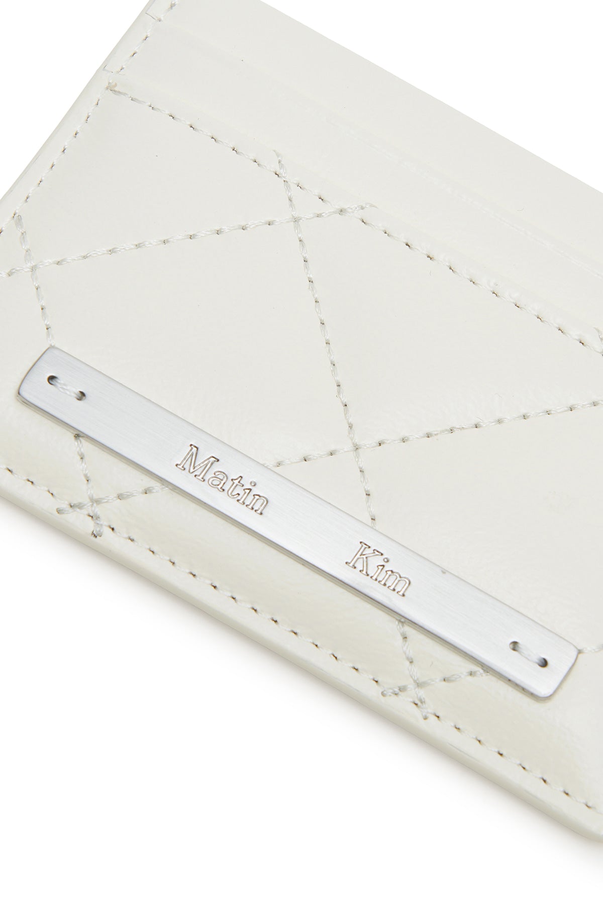 Matin Kim Puff Quilt Card Wallet in Ivory 象牙白 細節圖 4