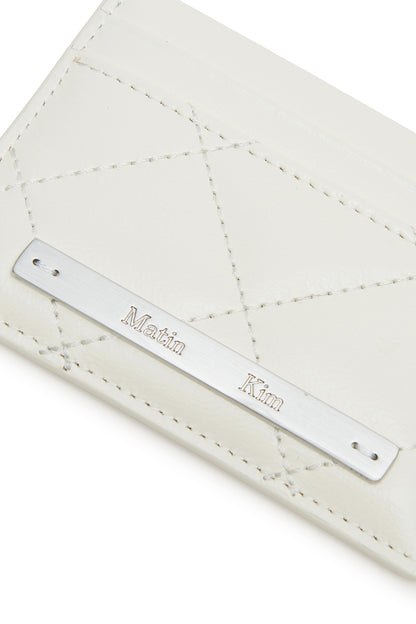 Matin Kim Puff Quilt Card Wallet in Ivory 象牙白 細節圖 4