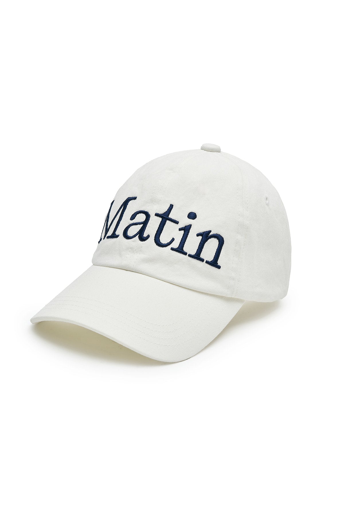 Matin Kim Matin Logo Stitch Ball Cap in White 白色 細節圖 1