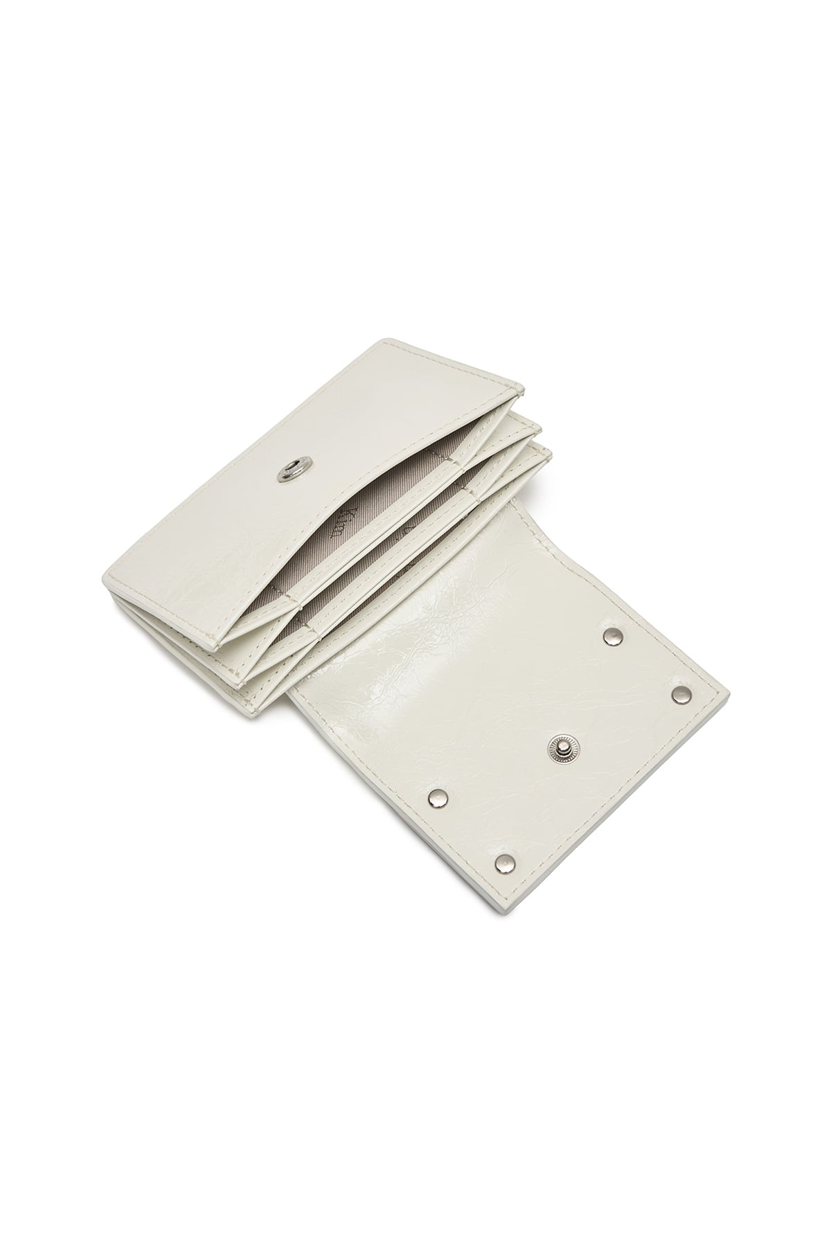 Matin Kim Glazed Accordion Wallet in White 白色 細節圖 4