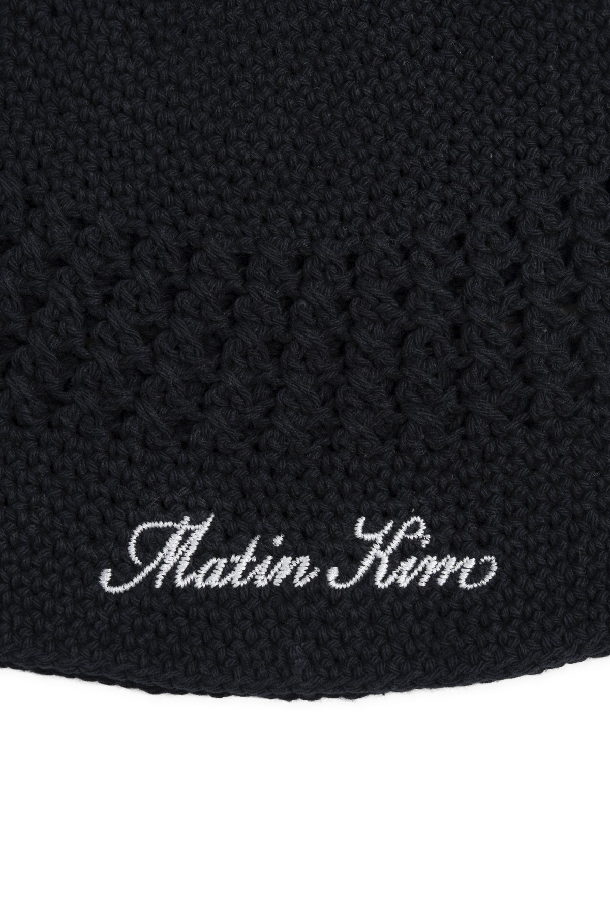 Matin Kim Crochet Cotton Bucket Hat in Black 黑色 細節圖 2