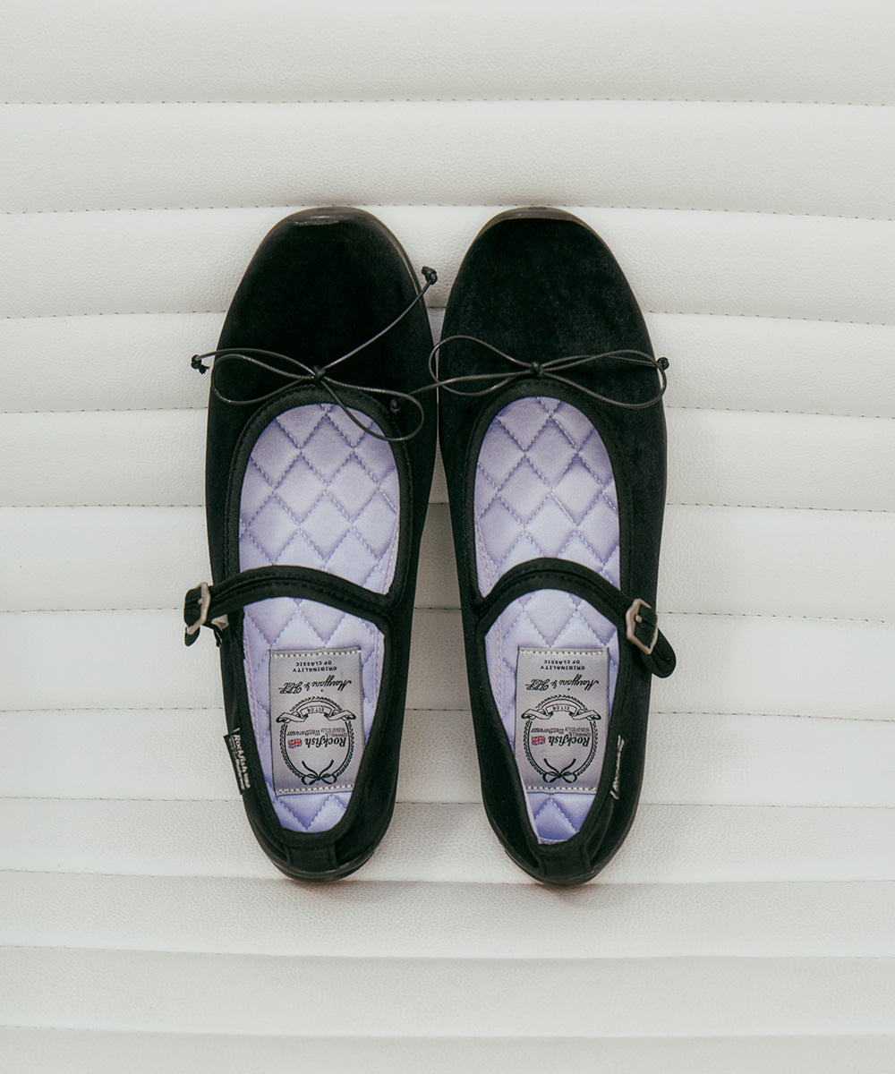 Rockfish Bella Maryjanes 絨面材質