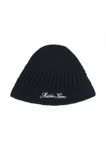 Matin Kim Crochet Cotton Bucket Hat in Black 黑色 漁夫帽 韓國代購 香港