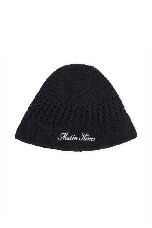 Matin Kim Crochet Cotton Bucket Hat in Black 黑色 漁夫帽 韓國代購 香港