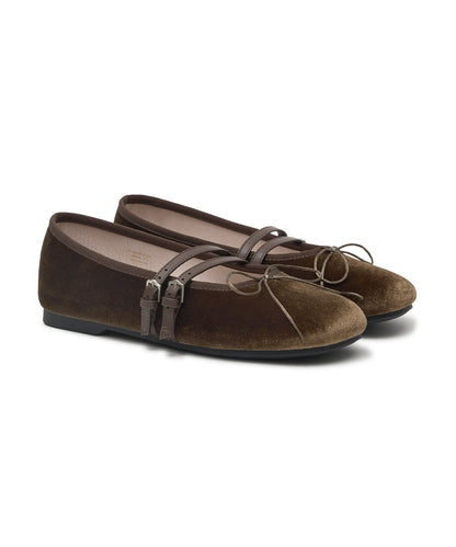 Rockfish - Square Toe Two Strap Maryjanes (Velvet)