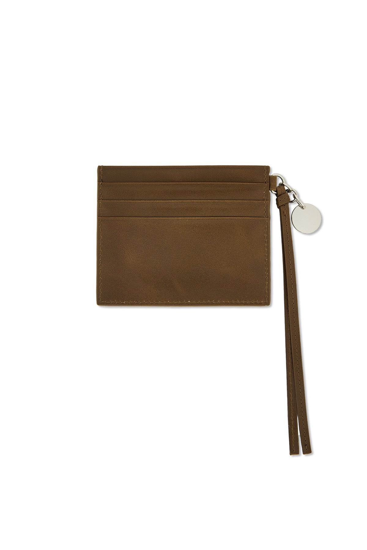 Matin Kim Steel Logo Rivet Card Wallet in Olive 橄欖綠 細節圖 1