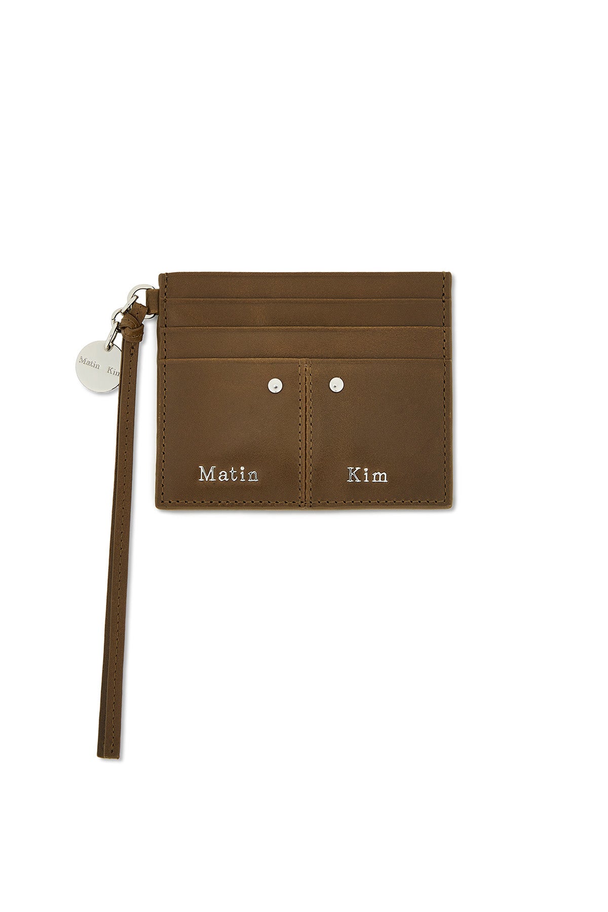 Matin Kim Steel Logo Rivet Card Wallet in Olive 橄欖綠 卡片銀包 韓國代購 香港