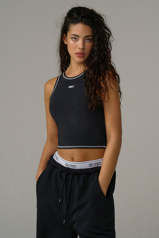 HDEX Pro Stitch Crop Tank Top Black main image 1