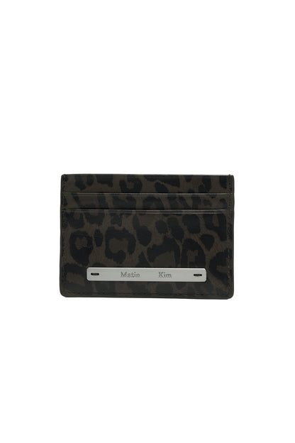 Matin Kim Leopard Vintage Card Wallet in Charcoal 深灰色 卡片銀包 韓國代購 香港
