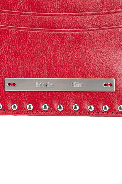 Matin Kim Western Stud Card Wallet in Red 紅色 細節圖 3