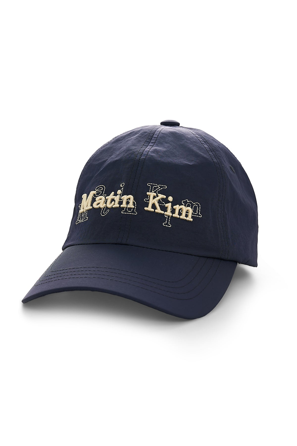 Matin Kim Overlay Logo Ball Cap in Navy 海軍藍 細節圖 1
