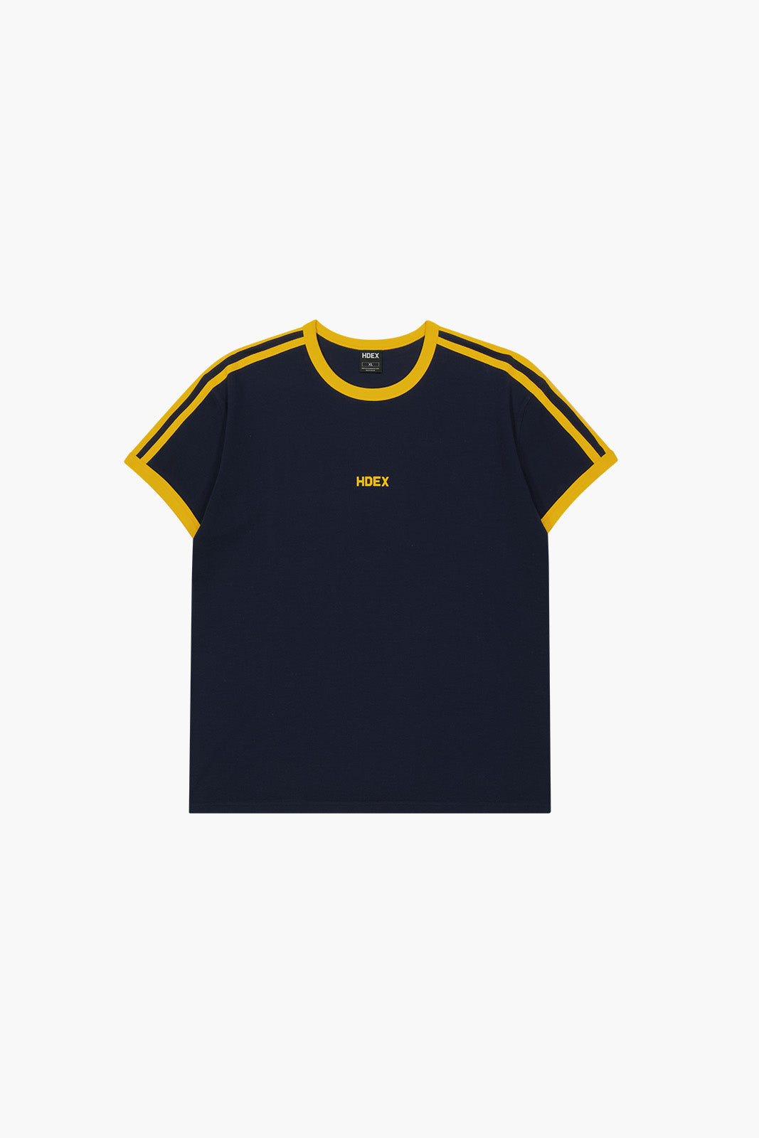 HDEX Easy Muscle Fit Track Ringer Short Sleeve Dark Navy gallery 3