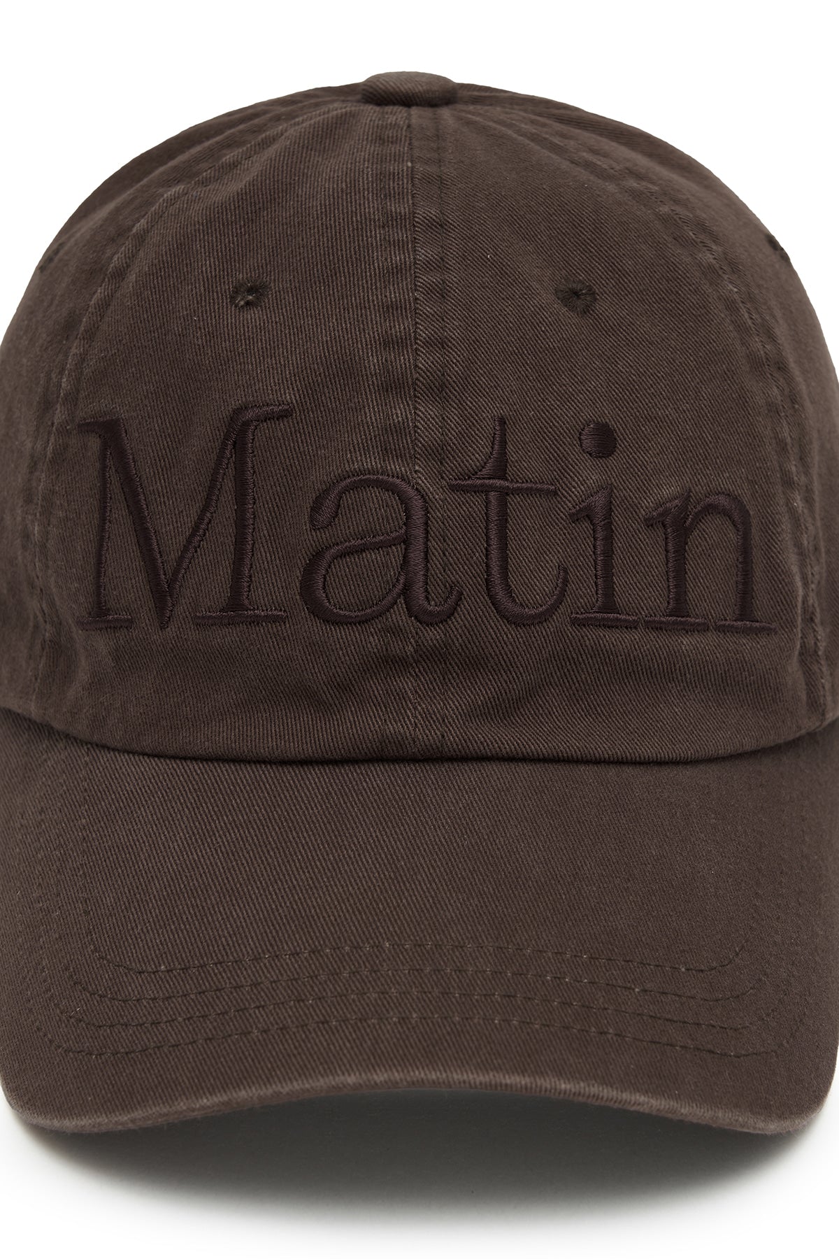 Matin Kim Matin Logo Washed Ball Cap in Brown 啡色 細節圖 2