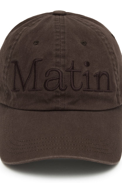 Matin Kim Matin Logo Washed Ball Cap in Brown 啡色 細節圖 2