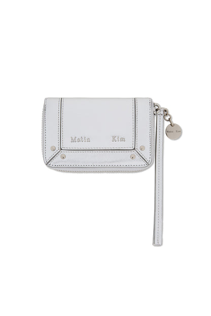 Matin Kim Steel Logo Rivet Compact Wallet in Silver 銀色 短夾 韓國代購 香港