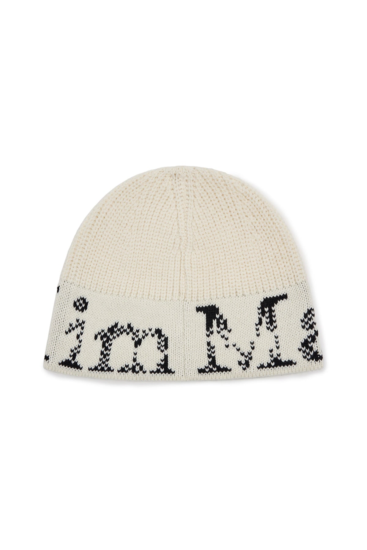 Matin Kim Cracked Logo Bucket Beanie in Ivory 象牙白 細節圖 1