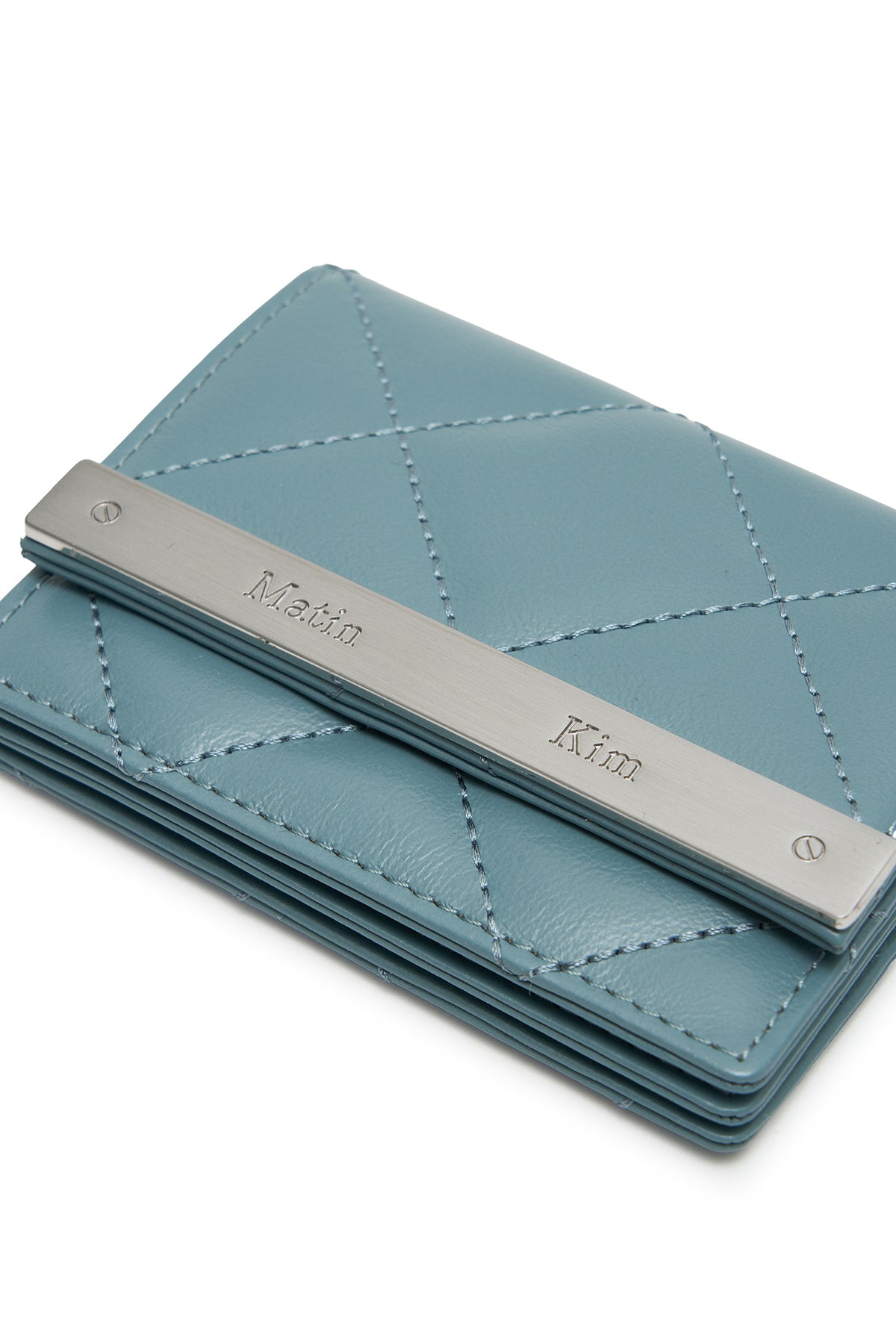 Matin Kim Puff Quilt Wallet in Blue 藍色 細節圖 4