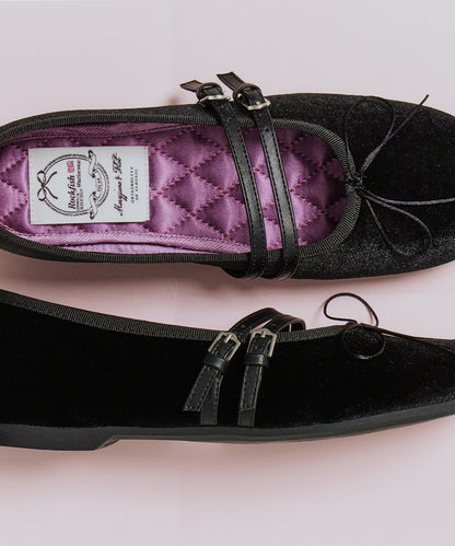 Rockfish Velvet Maryjanes 絲絨緞面對比