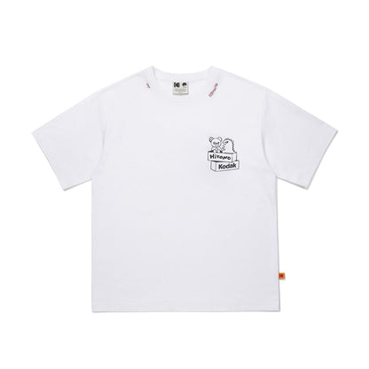 KODAK Hirono Pigment Washing Graphic Short Sleeve T-Shirt White image 3