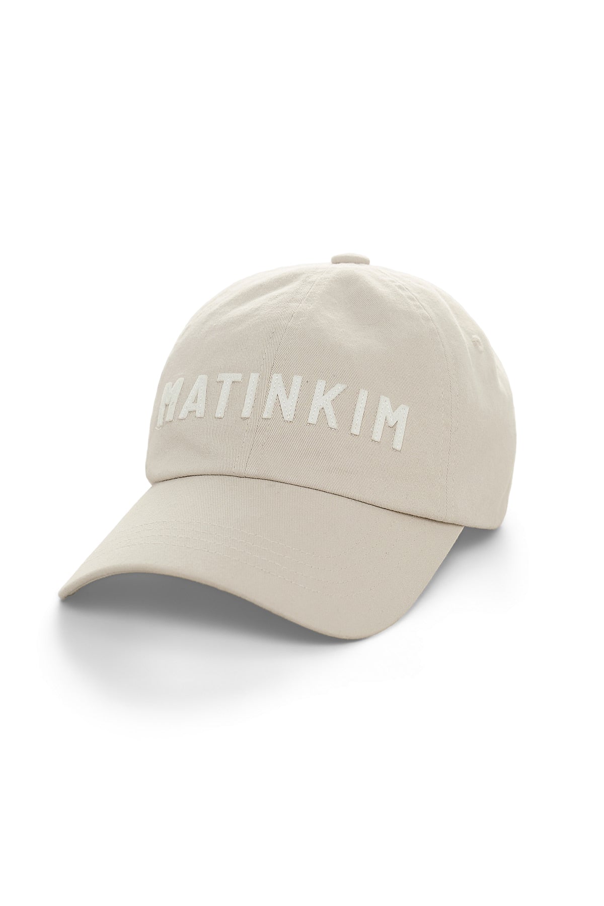 Matin Kim Applique Felt Logo Ball Cap in Light Grey 淺灰色 細節圖 1