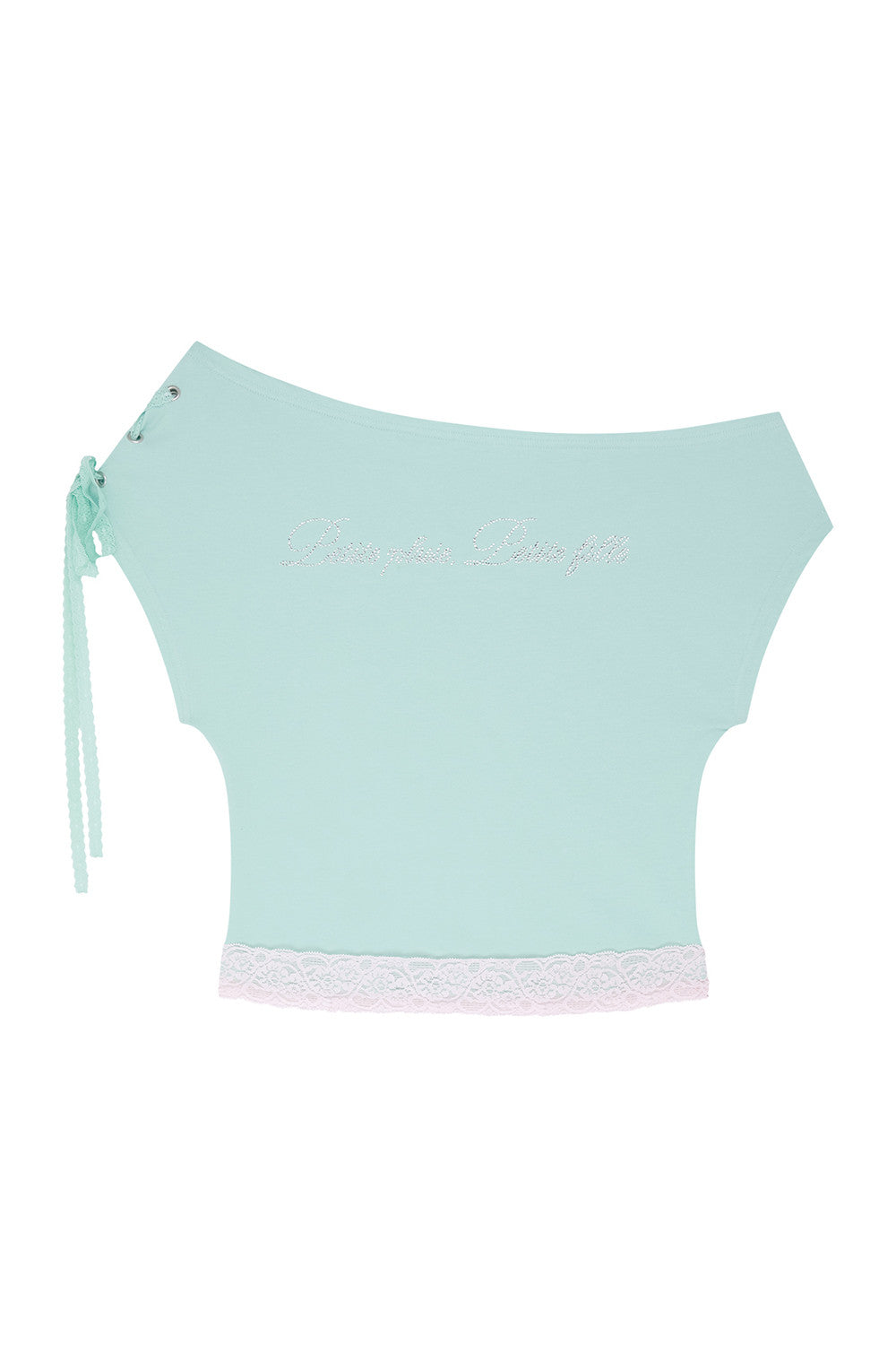 ILLIGO Lace Trimming T-Shirt Mint official angle image 4