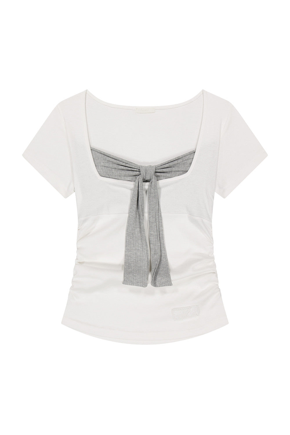 ILLIGO Layered Ribbon Tie T-Shirt White product image 2
