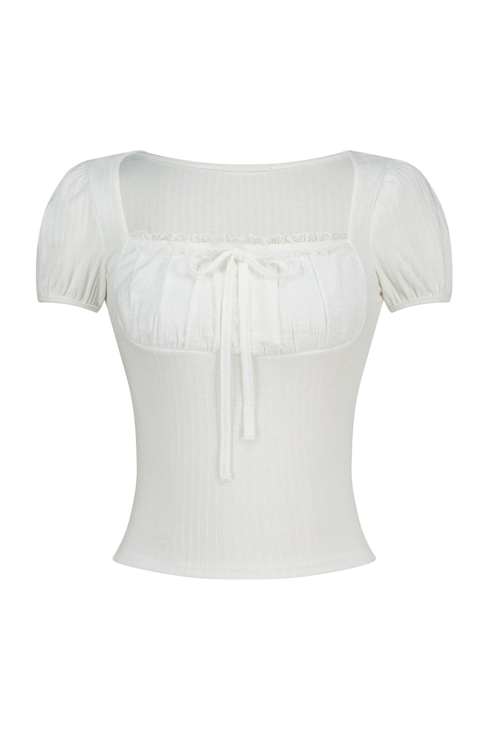 ILLIGO Rosy Lace Square-Neck T-Shirt White product image 4