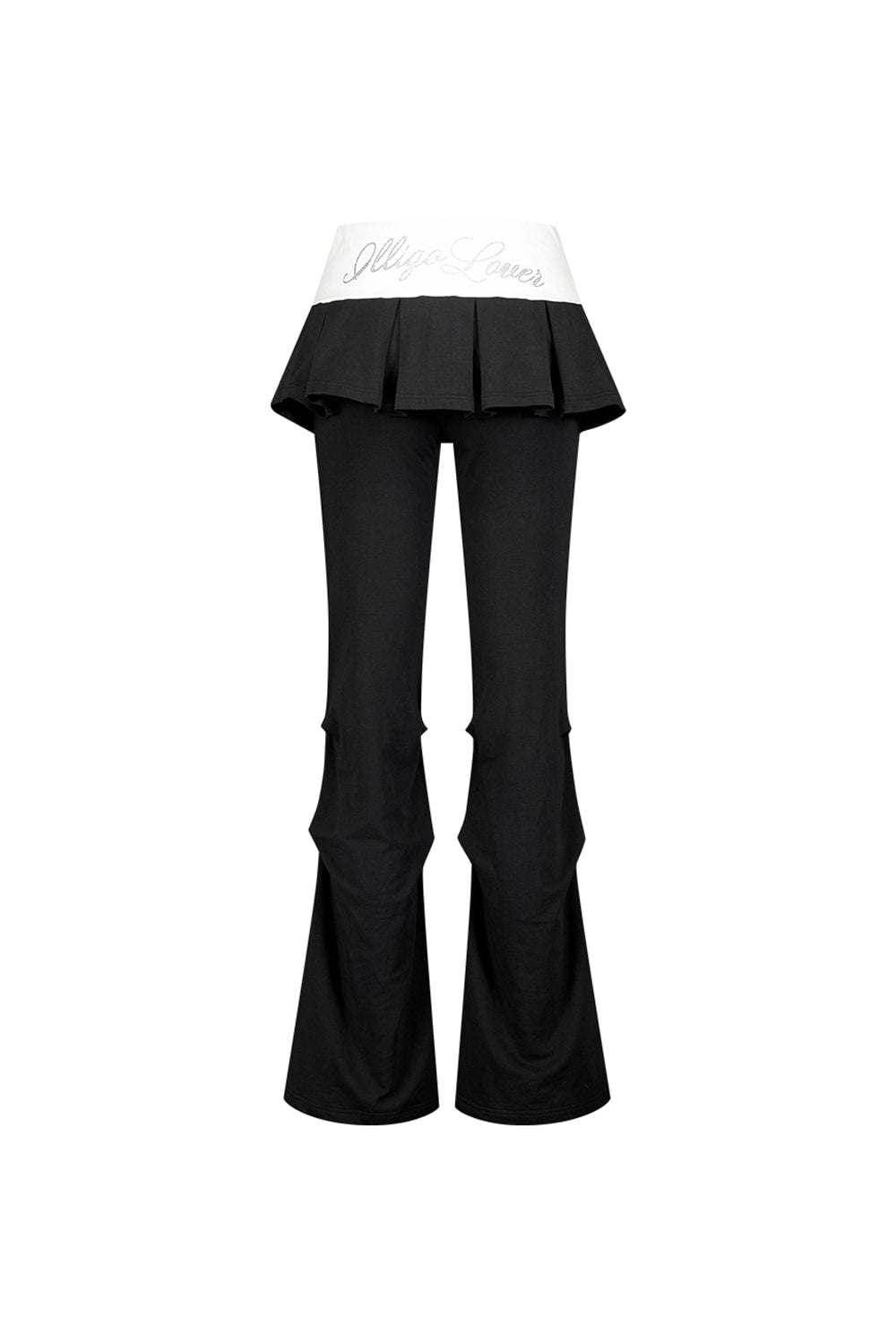 ILLIGO Two-Tone Pleated Skirt Pants Black official image 4