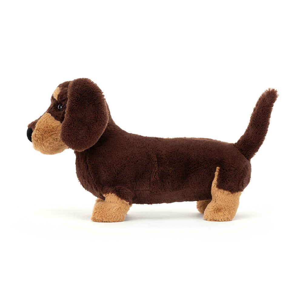 Jellycat Otto Sausage Dog 毛公仔側面圖