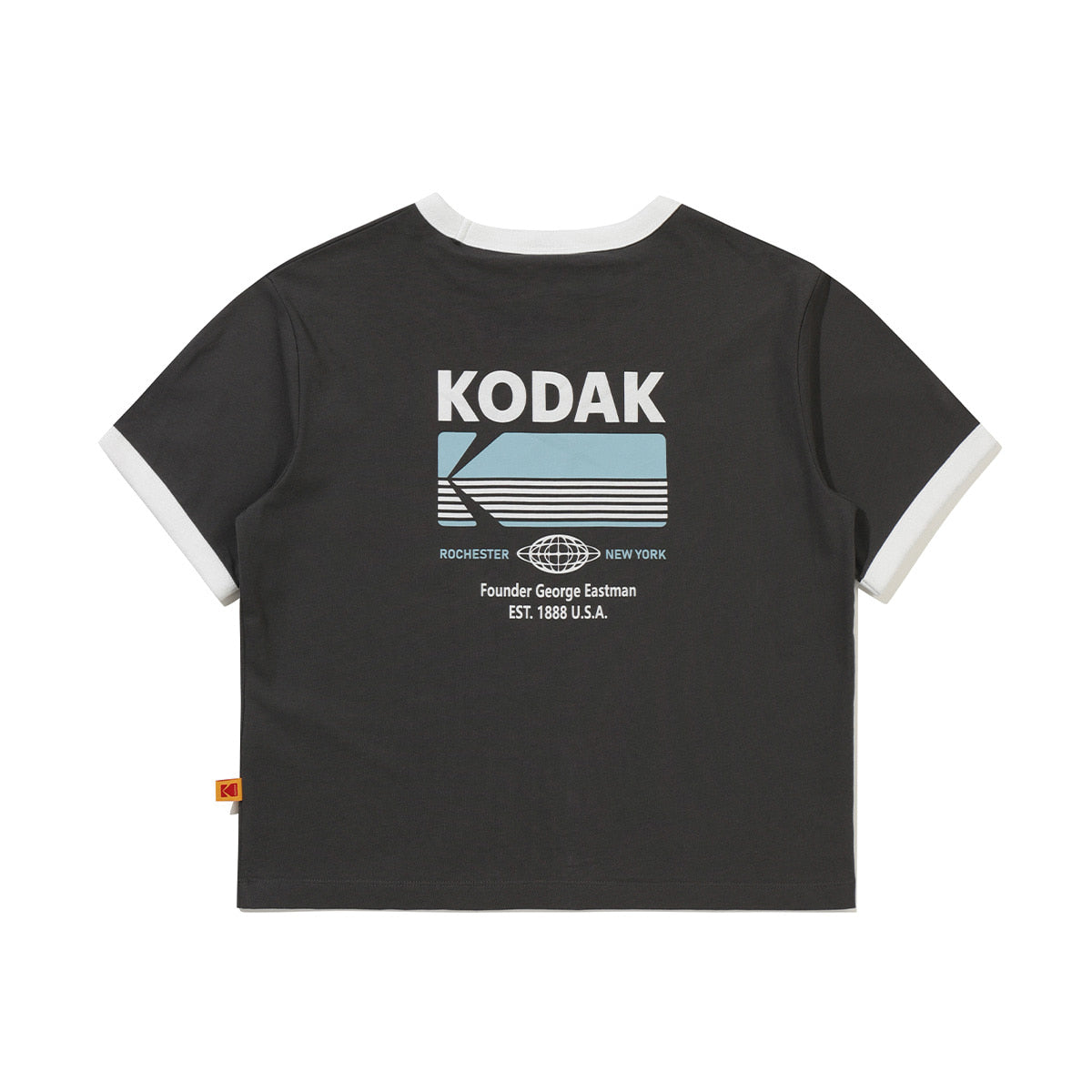 Kodak Breezepop Big Graphic Short Sleeve T-shirt Women Charcoal detail angle 1